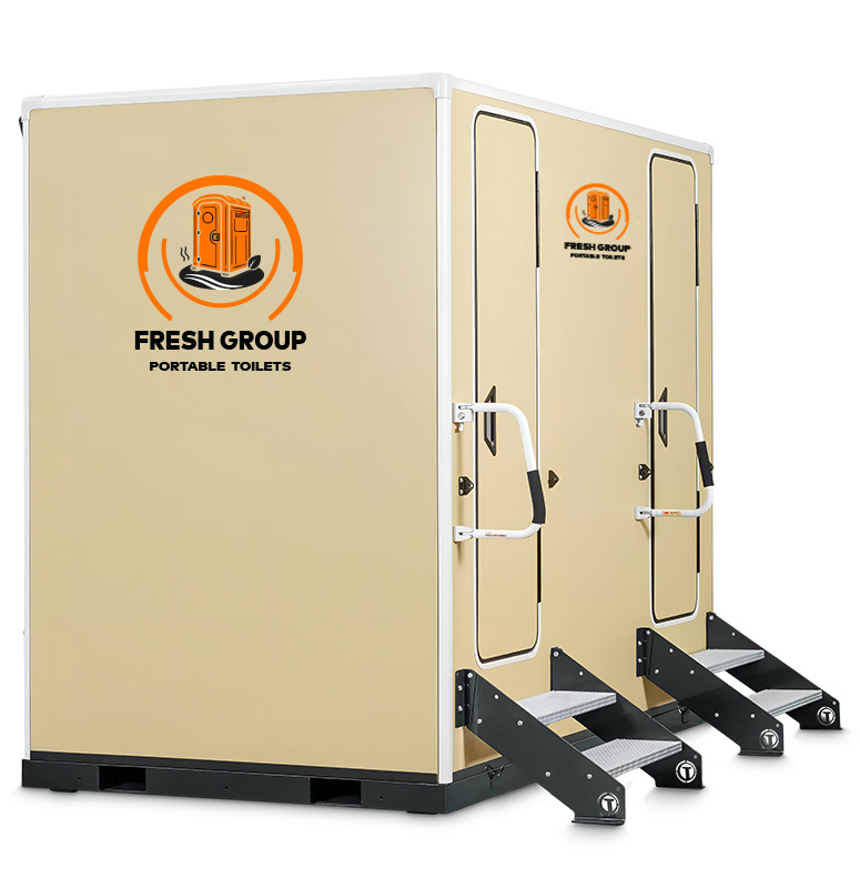 ორ კაბინიანი vip ღონისძიების დასადგამი ტუალეტი